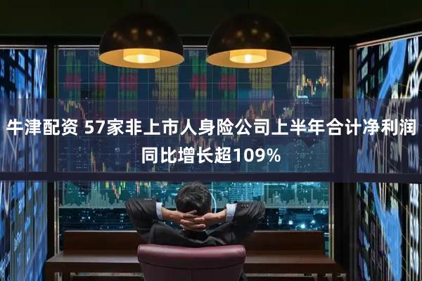 牛津配资 57家非上市人身险公司上半年合计净利润同比增长超109%